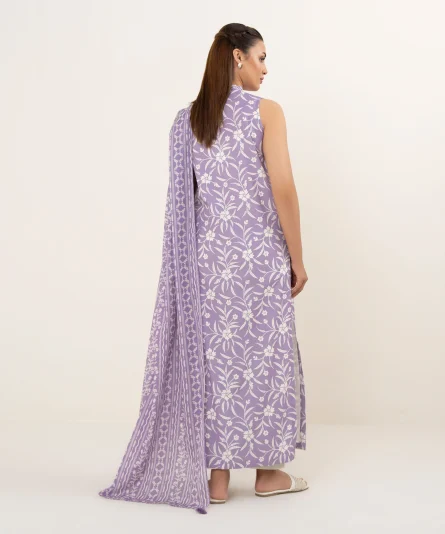 Urban Trend Sapphire Two Piece Printed Lawn Dress - Image 5