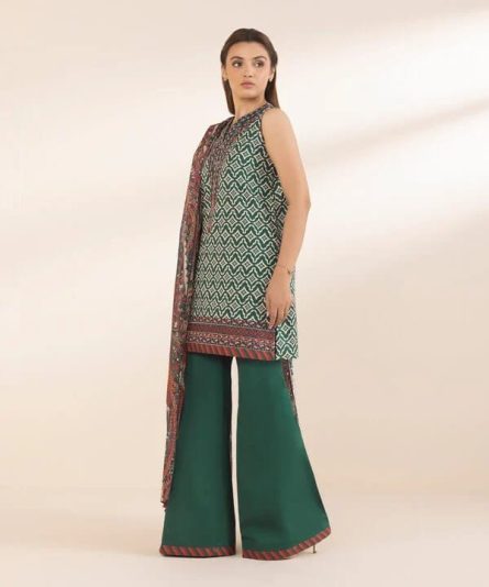 Urban Trend SapphireTwo Piece - Embroidered Lawn Cotton Dress - Image 3